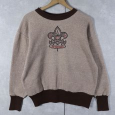 画像1: 50〜60's BOY SCOUTS OF AMERICA "BE PREPARED" 2トーン 染み込みプリントスウェット (1)