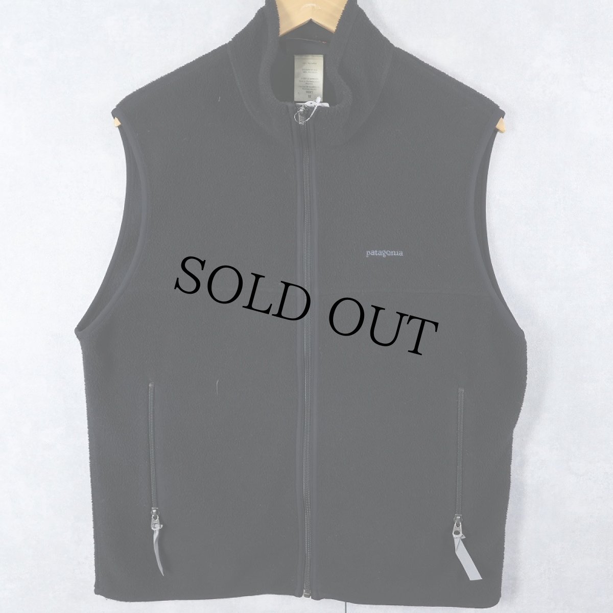 画像1: 2000's Patagonia シンチラフリースベスト BLACK M (1)