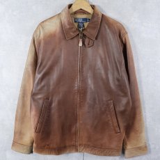 画像1: POLO Ralph Lauren チンスト付き ラムレザースイングトップ M (1)