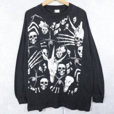 画像1: 80〜90's The London Dungeon "I've just escaped from The London Dungeon" スカルプリントロンT BLACK (1)