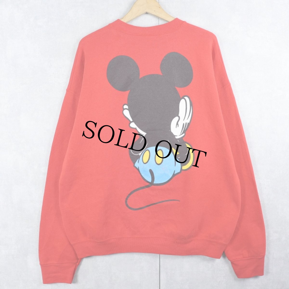 画像2: 90's MICKEY&CO. USA製 青パンミッキー キャラクタープリントスウェット XL (2)
