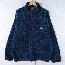 画像1: 90's Patagonia USA製 "アイランドブロック柄" スナップT XL (1)