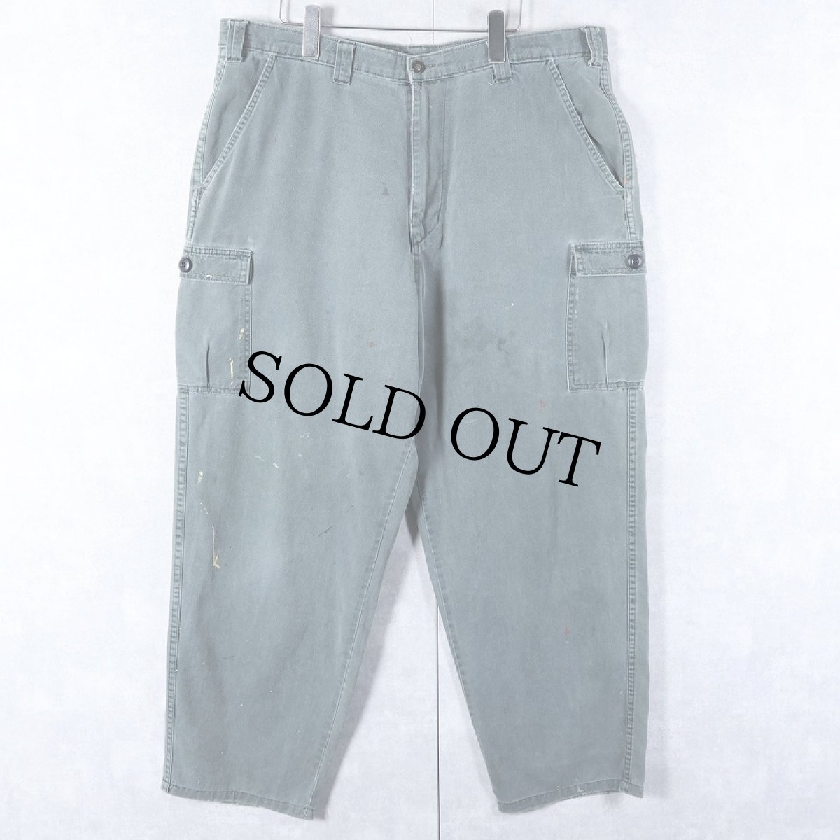 画像1: 90's〜 STUSSY USA製 コットンワークカーゴパンツ W39 (1)