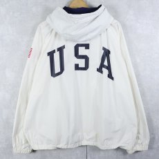 画像1: 90's POLO SPORT Ralph Lauren "USA" コットンジップパーカー XL (1)
