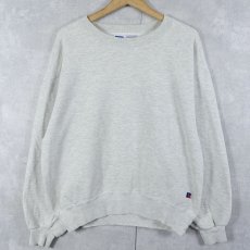 画像1: 90's RUSSELL ATHLETIC USA製 "HIGH COTTON" 前V 無地スウェット L (1)