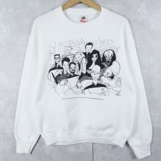 画像1: 90's Al Hirschfeld USA製 "Star Trek: The Next Generation" アートプリントスウェット M (1)
