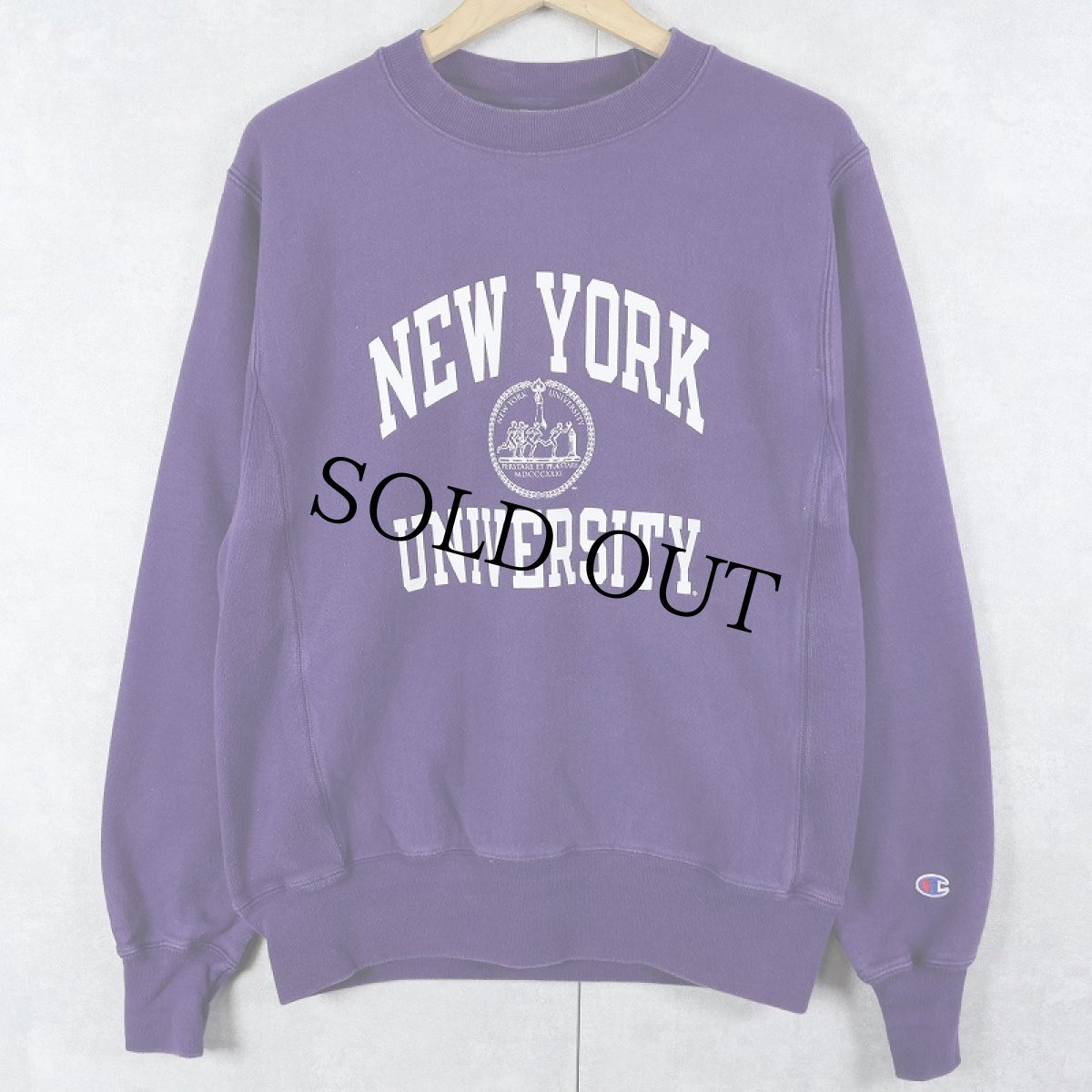 画像1: Champion REVERSE WEAVE "NEW YORK UNIVERSITY" プリントスウェット S (1)