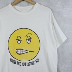 画像1: "What you lookin' at?" スマイルプリントTシャツ (1)