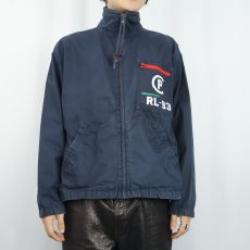 画像2: 90's Ralph Lauren "CP-93" コットンジップジャケット NAVY L (2)