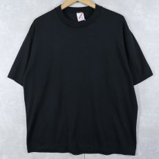 画像1: 90's JERZEES USA製 無地Tシャツ BLACK XL (1)