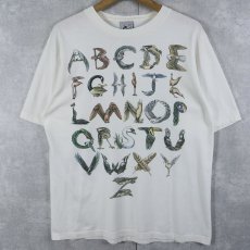 画像1: HARLEQUIN N.G. アニマル アルファベットプリントTシャツ M (1)