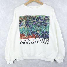 画像1: 80's Vincent Van Gogh "Irises" アートプリントスウェット  (1)