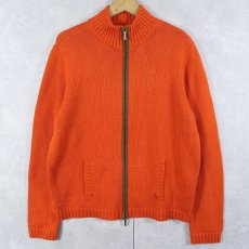 画像1: LAUREN RALPH LAUREN コットンニットジャケット XL (1)
