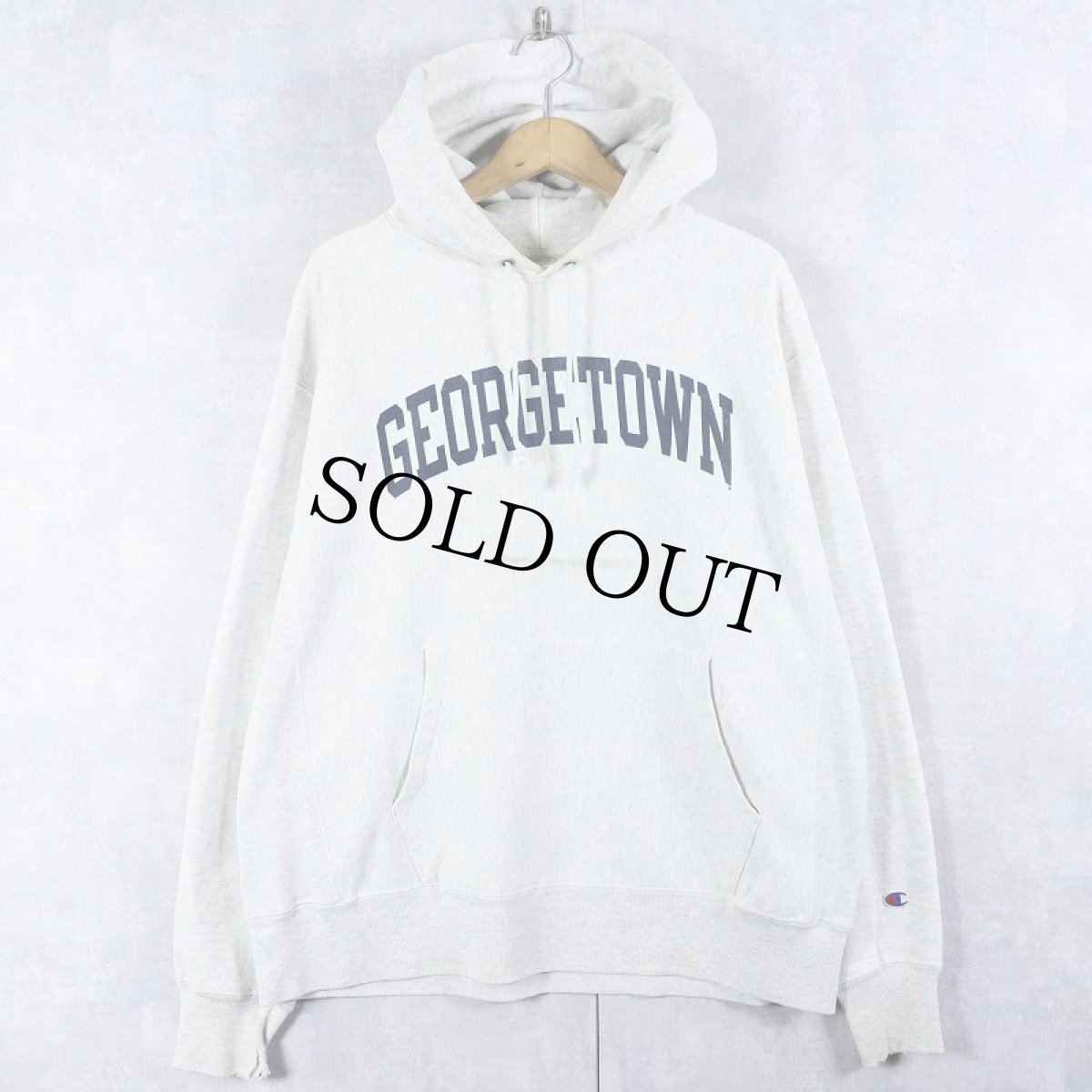 画像1: Champion REVERSE WEAVE "GEORGETOWN" プリントスウェットフーディー L (1)