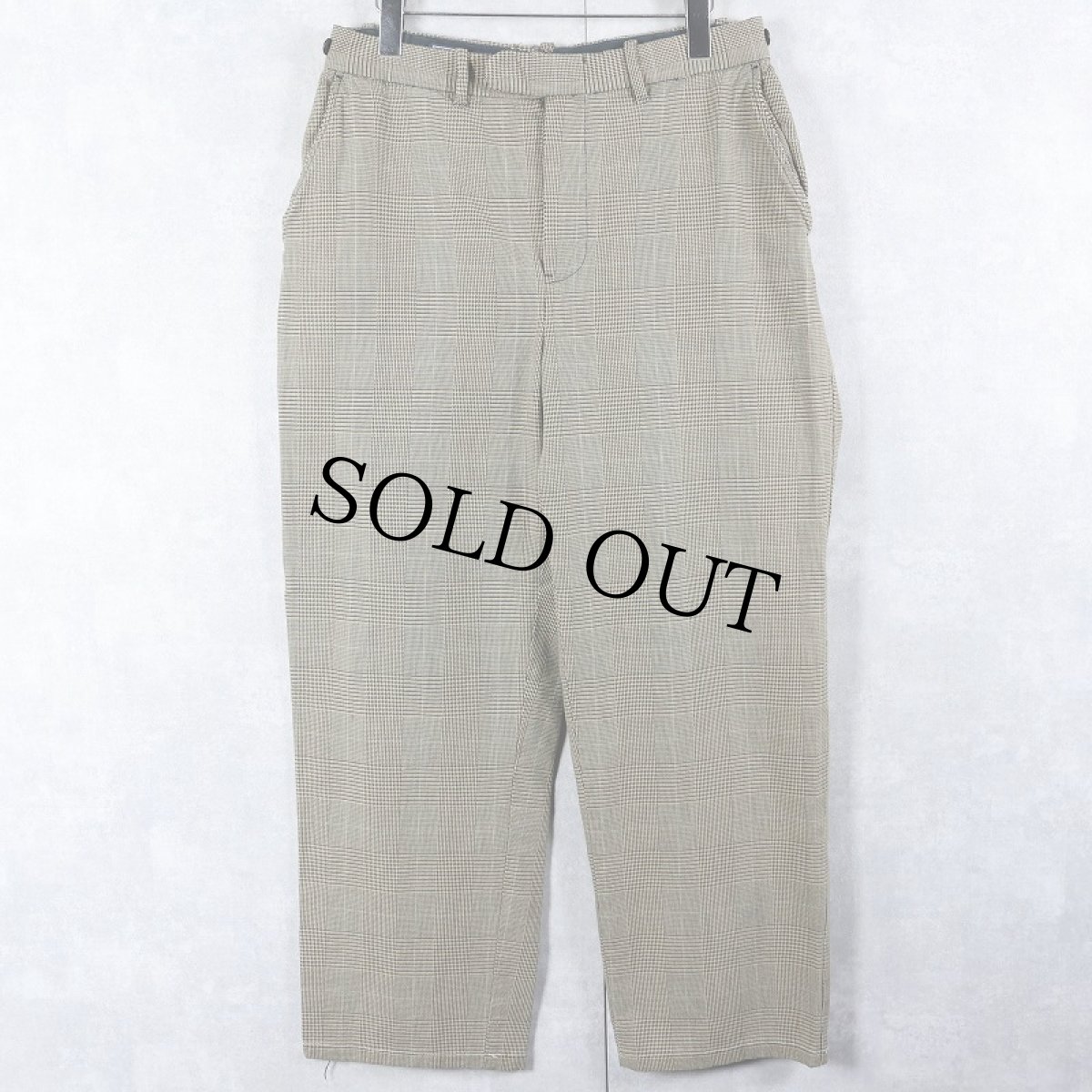 画像1: POLO Ralph Lauren グレンチェック柄 コットンスラックス W30 (1)