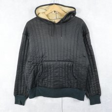 画像1: 60's DACRON88 中綿入り キルティングスウェットフーディー BLACK SIZE38-40 (1)