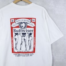 画像2: 90's〜 "Buttwiser" ビールメーカー パロディプリントTシャツ (2)