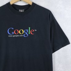 画像1: Google コンピューター企業 ロゴプリントTシャツ BLACK M (1)