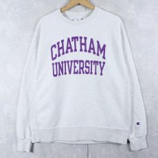画像1: Champion REVERSE WEAVE "CHATHAM UNIVERSITY" プリントスウェット L (1)