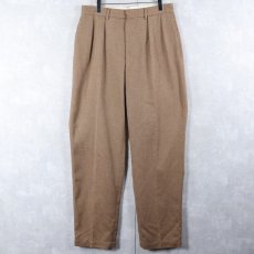 画像1: POLO Ralph Lauren 織柄 2タック ウールスラックス W31 (1)