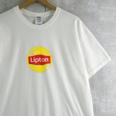 画像1: Lipton 紅茶ブランド ロゴプリントTシャツ L (1)
