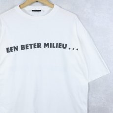 画像2: 90's Big Bird "EEN BETER MILIEU.." イラストプリントTシャツ  (2)