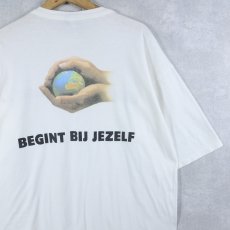 画像1: 90's Big Bird "EEN BETER MILIEU.." イラストプリントTシャツ  (1)