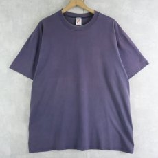 画像1: 90's Jerzees USA製 無地Tシャツ NAVY XL (1)