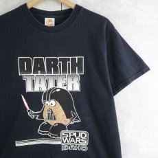 画像1: 2000's STAR WARS "DARTH TATER" パロディプリントTシャツ BLACK M (1)