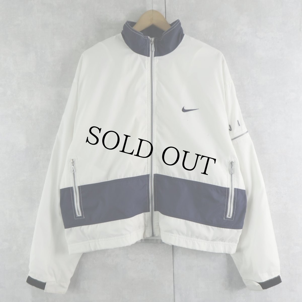 画像1: 90〜2000's NIKE 切り替えデザイン ポリエステルジャケット XL (1)
