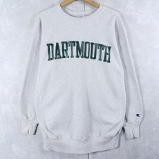 画像1: 90's Champion REVERSE WEAVE USA製 "DARTMOUTH" プリントスウェット XXL (1)