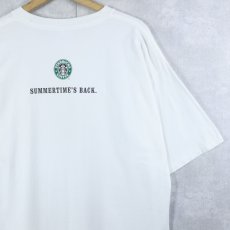 画像2: STARBUCKS COFFEE コーヒーショップ ロゴプリントTシャツ XL (2)