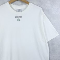 画像1: STARBUCKS COFFEE コーヒーショップロゴプリントTシャツ L (1)