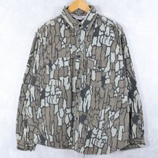 画像1: 70〜80's FIVE BROTHER USA製 "TREBARK" カモ柄 シャモアクロスシャツ XL (1)