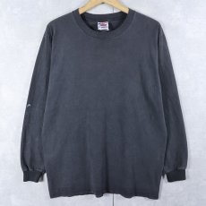 画像2: 90's USA製 "PLUMBERS & STEAMFITTERS" バッファロープリントロンT BLACK L (2)