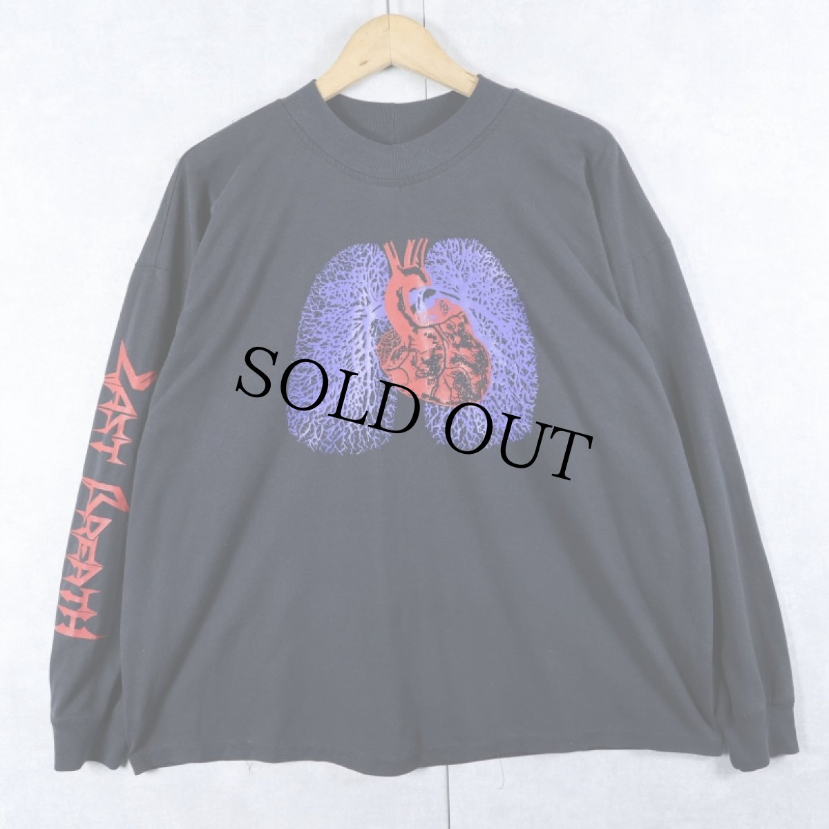 画像1: 2000's CANADA製 "LAST BREATH" 臓器プリントロンT BLACK ONESIZE (1)