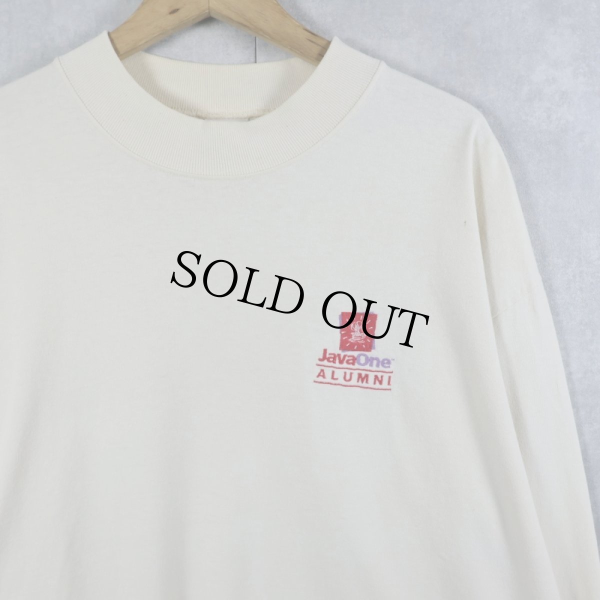 画像1: 90's Java One ALUMNI テック企業 ロゴ刺繍ロンT XL (1)