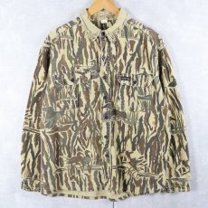 画像1: 90's RATTLERS USA製 "DUCK'S UNLIMITED" カモ柄 コットンハンティングシャツ  (1)