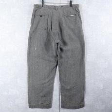 画像2: 50's "Salt & Pepper" ストライプ柄 コットンワークパンツ W35 (2)