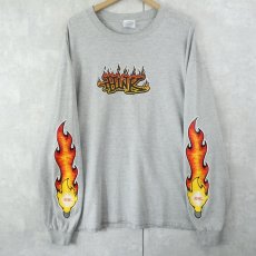 画像1: THINK SKATEBOARDS ロゴプリントロンT L (1)