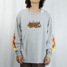 画像2: THINK SKATEBOARDS ロゴプリントロンT L (2)