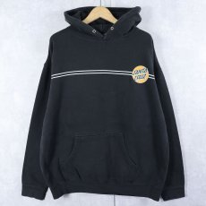 画像2: SANTA CRUZ ロゴプリントスウェットフーディー BLACK (2)