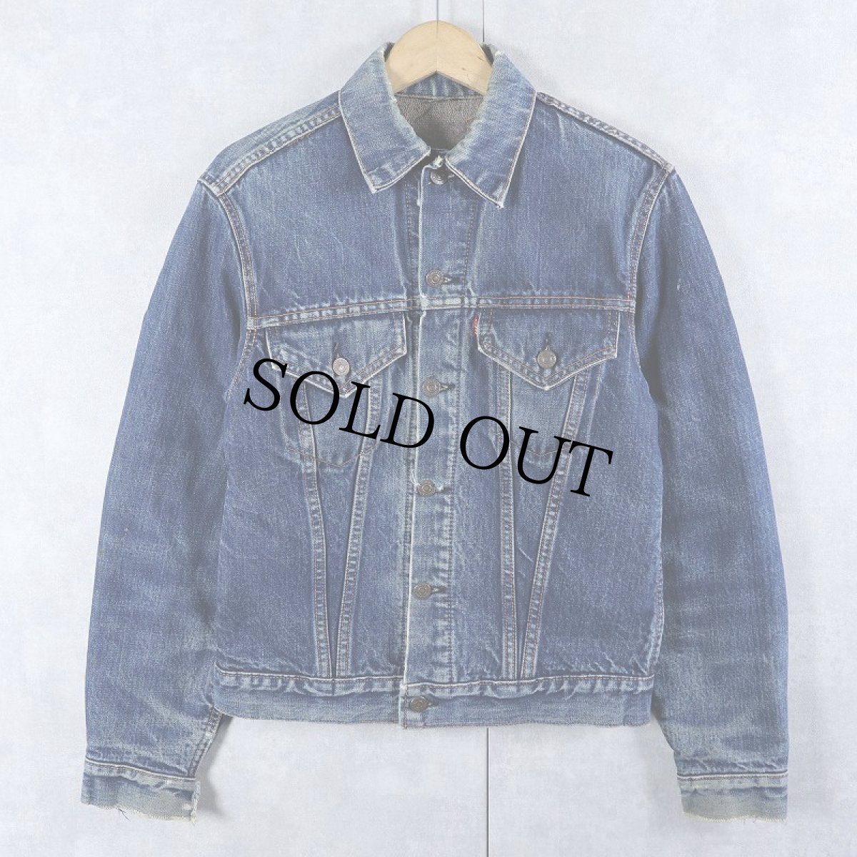 画像1: 60〜70's LEVI'S 70505 BIGE ブランケットライナー デニムジャケット (1)