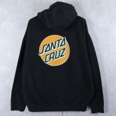 画像1: SANTA CRUZ ロゴプリントスウェットフーディー BLACK (1)