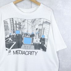 画像1: 80's Bernard Zalon "MEDIACRITY" プリントTシャツ (1)