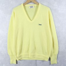 画像1: 80's The Fox JCPenney Vネック アクリルニットセーター L (1)