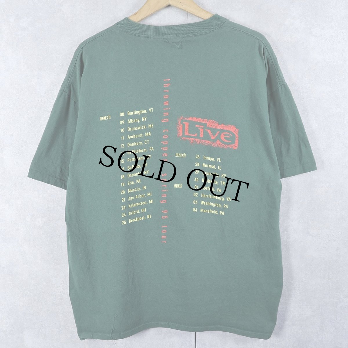 画像2: 90's Throwing Copper USA製 オルタナティブロックバンドツアーTシャツ (2)