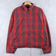 画像1: POLO Ralph Lauren ポニー無し チェック柄 裏フリース コットンスイングトップ M (1)