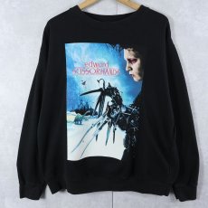 画像1: Edward Scissorhands 映画プリントスウェット BLACK L (1)