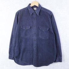 画像1: 40's SWEET-ORR USA製 フランネルワークシャツ NAVY (1)